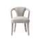 Manhattan Comfort 5-Piece Hathaway 47.24 Round Dining Set in Black with 4 Palmer Dining Armchairs in Silver Lining 4-DT03DC088AR-BKSL - alternate 9